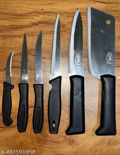 Stainless Steel 6 Pieces Professional Kitchen Knife Set/Meat Knife/Chef Knife with Non-Slip Handle Sharp Manual Sharpening for Home Kitchen/High Carbon Stainless Steel Knife Set
